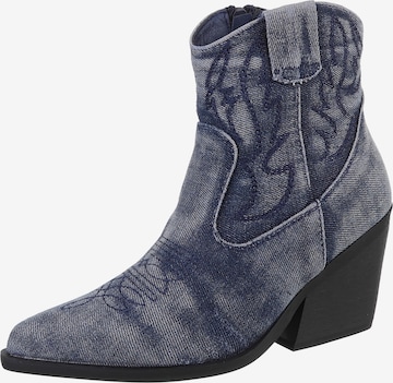 Ital-Design Cowboy Boots in Blue: front