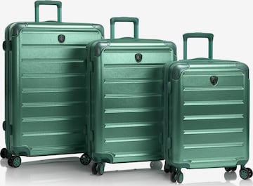 Heys Suitcase Set 'Alumix' in Green: front