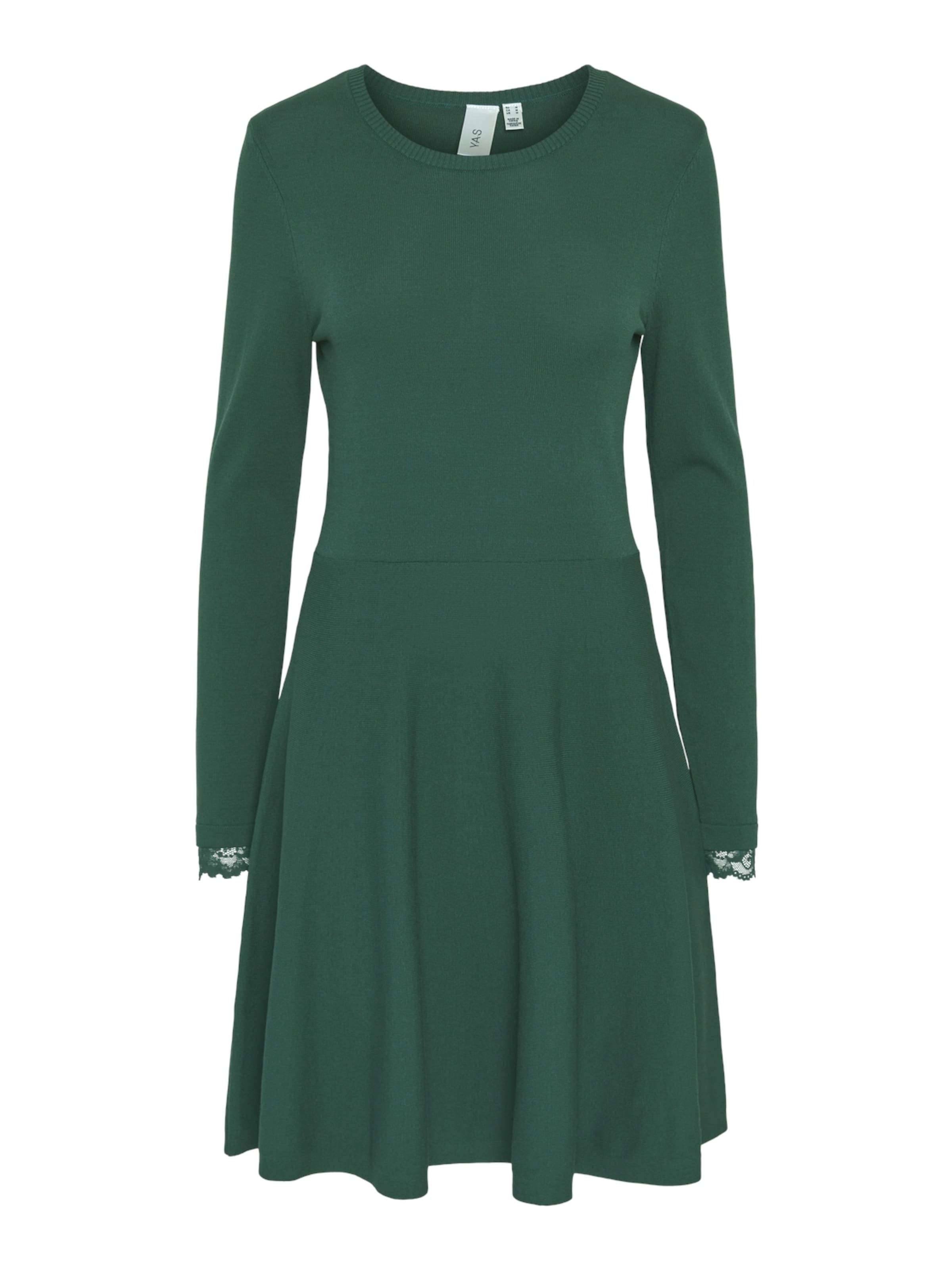 YAS Úpletové šaty 'YASBeco' – zelená: přední strana