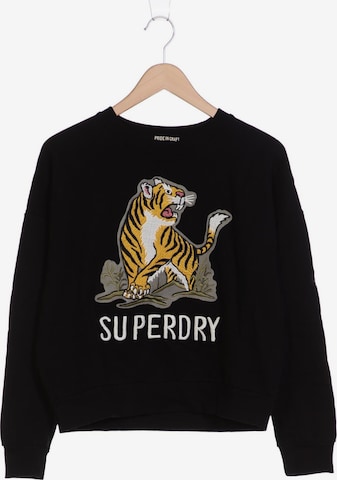 Superdry Sweatshirt & Zip-Up Hoodie in L in Black: front