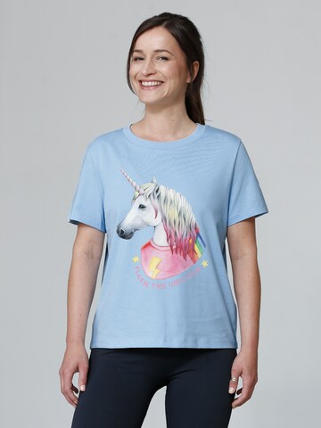 T-shirt 'Flash, the unicorn' Watapparel en bleu : devant