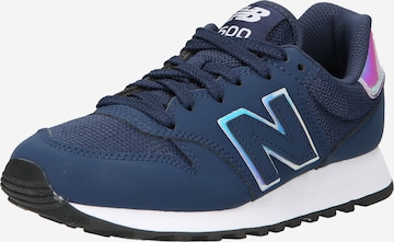 Sneaker bassa '500' di new balance in blu: frontale