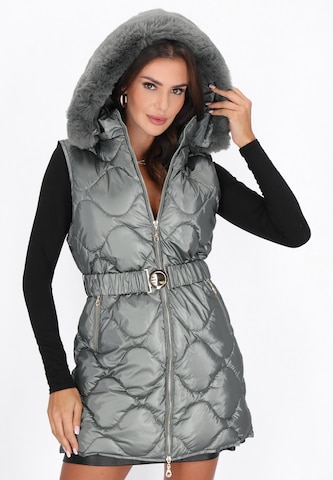 Gilet faina en vert : devant