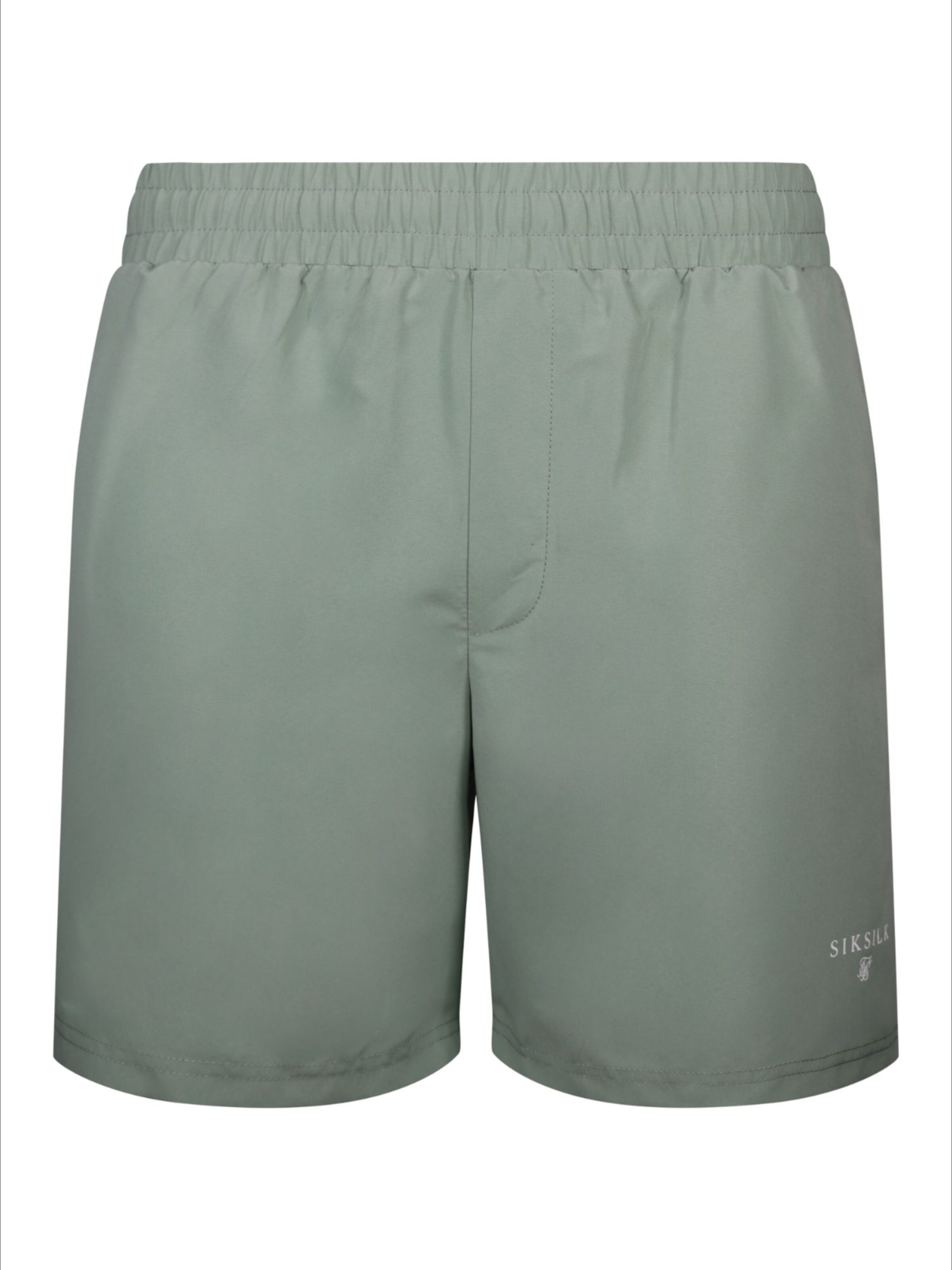 SikSilk Badeshorts in hellgrün / weiß, Produktansicht