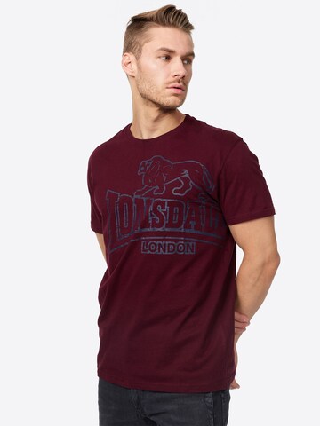 LONSDALE Shirt 'Langsett' in Rood: voorkant