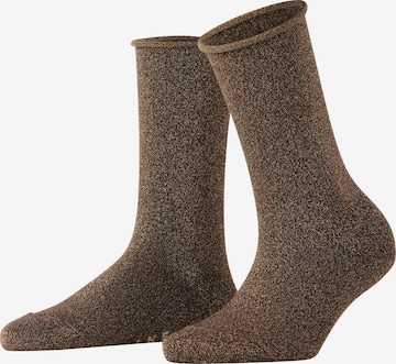 FALKE Socken 'Shiny' in Braun: Vorderseite