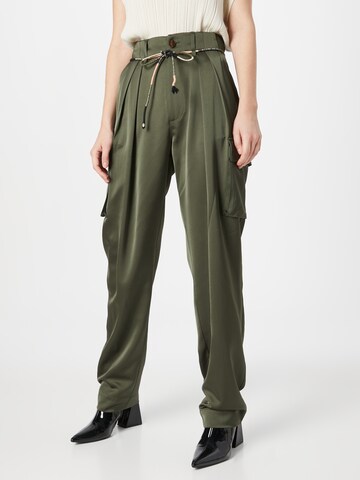 SCOTCH & SODA Loose fit Cargo Pants 'Faye' in Green: front