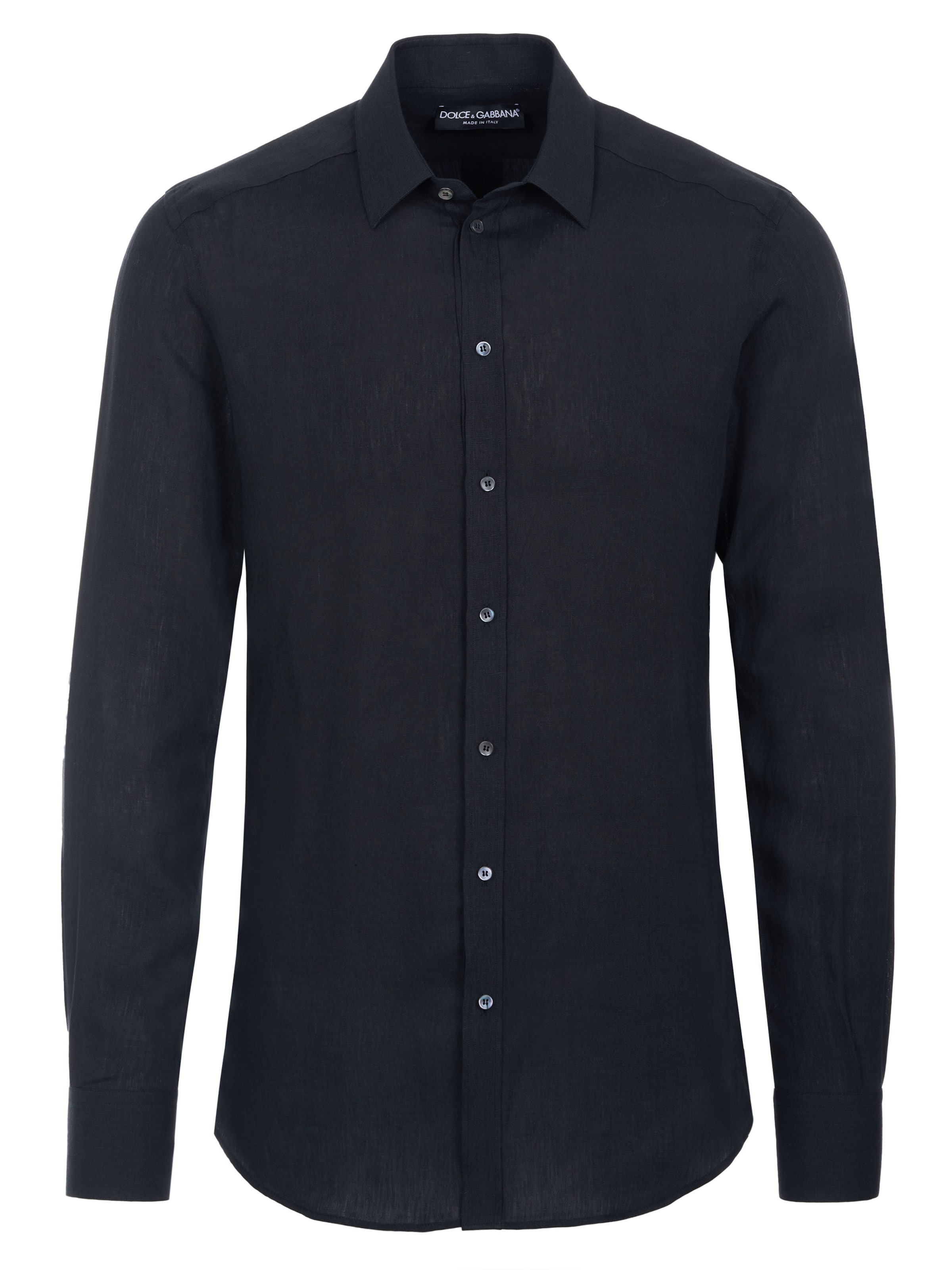 DOLCE & GABBANA Regular Fit Hemd in Schwarz: Vorderseite