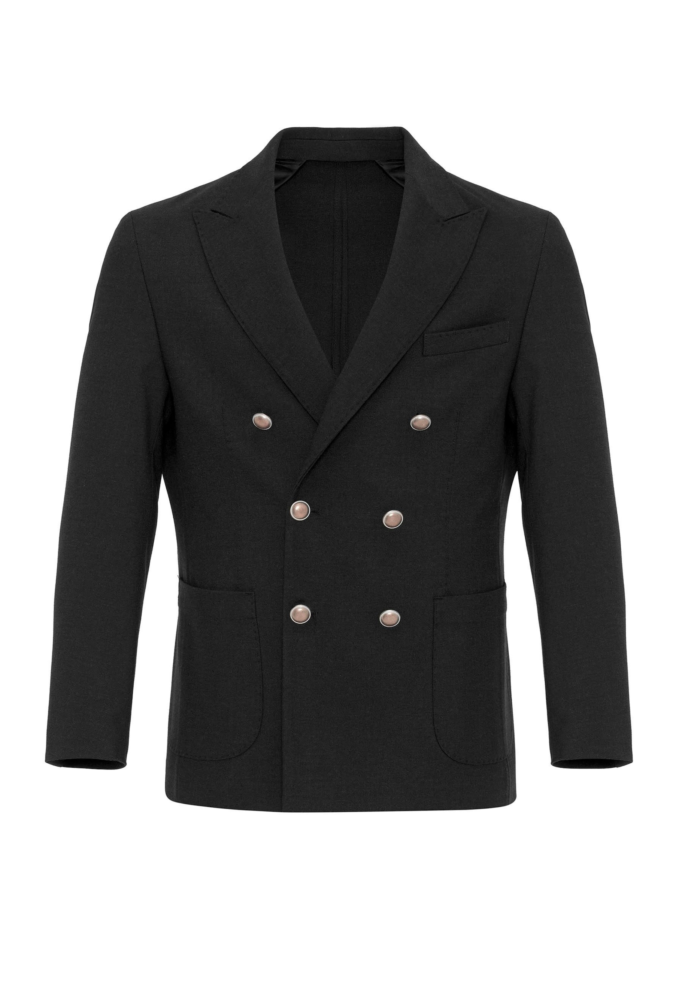 Regular fit Giacca da completo di Antioch in nero: frontale