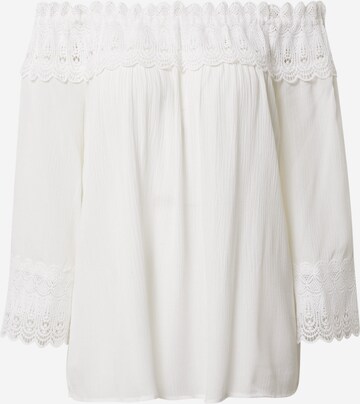 Cream Bluse 'Bea' i hvid: forside