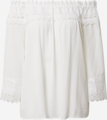 Cream Blus 'Bea' i vit: framsida