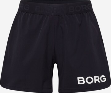 BJÖRN BORG Regular Workout Pants in Black: front