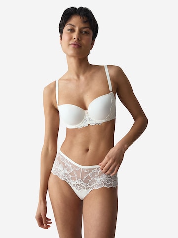 TRIUMPH T-shirt BH ' Wild Gardenia Florale ' in Wit: voorkant