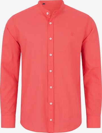 Indumentum Regular fit Button Up Shirt in Red: front