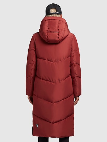 khujo - Sobretudo de inverno em vermelho