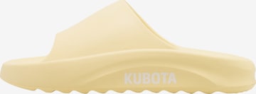 Claquettes / Tongs 'Kubota Flow Women's Slip-On Casual Slides' Kubota en jaune : devant