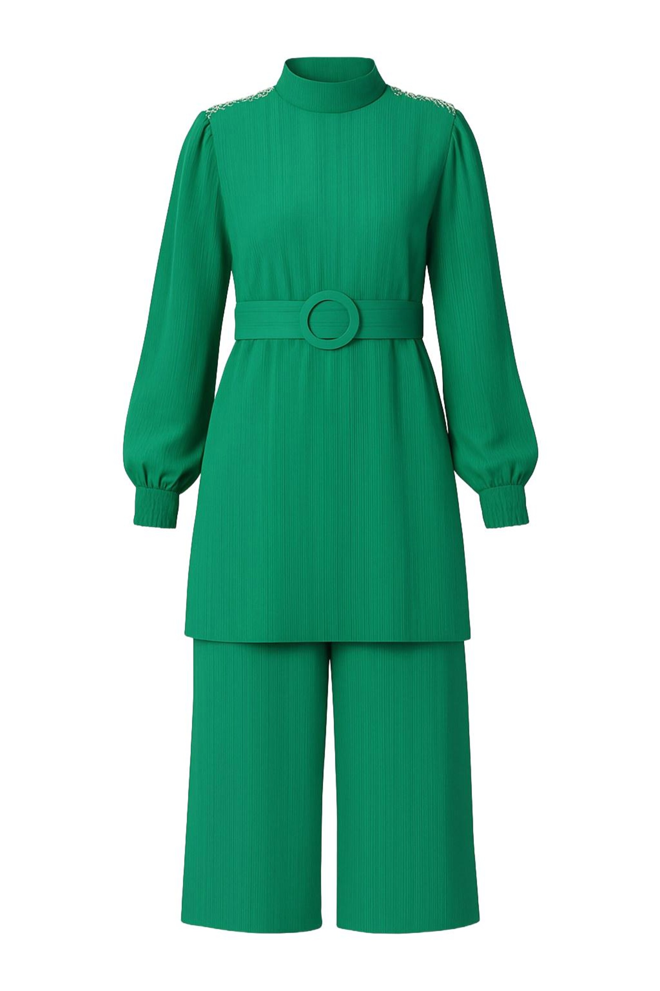 Pantalons de tailleur MODAMIHRAM en vert : devant