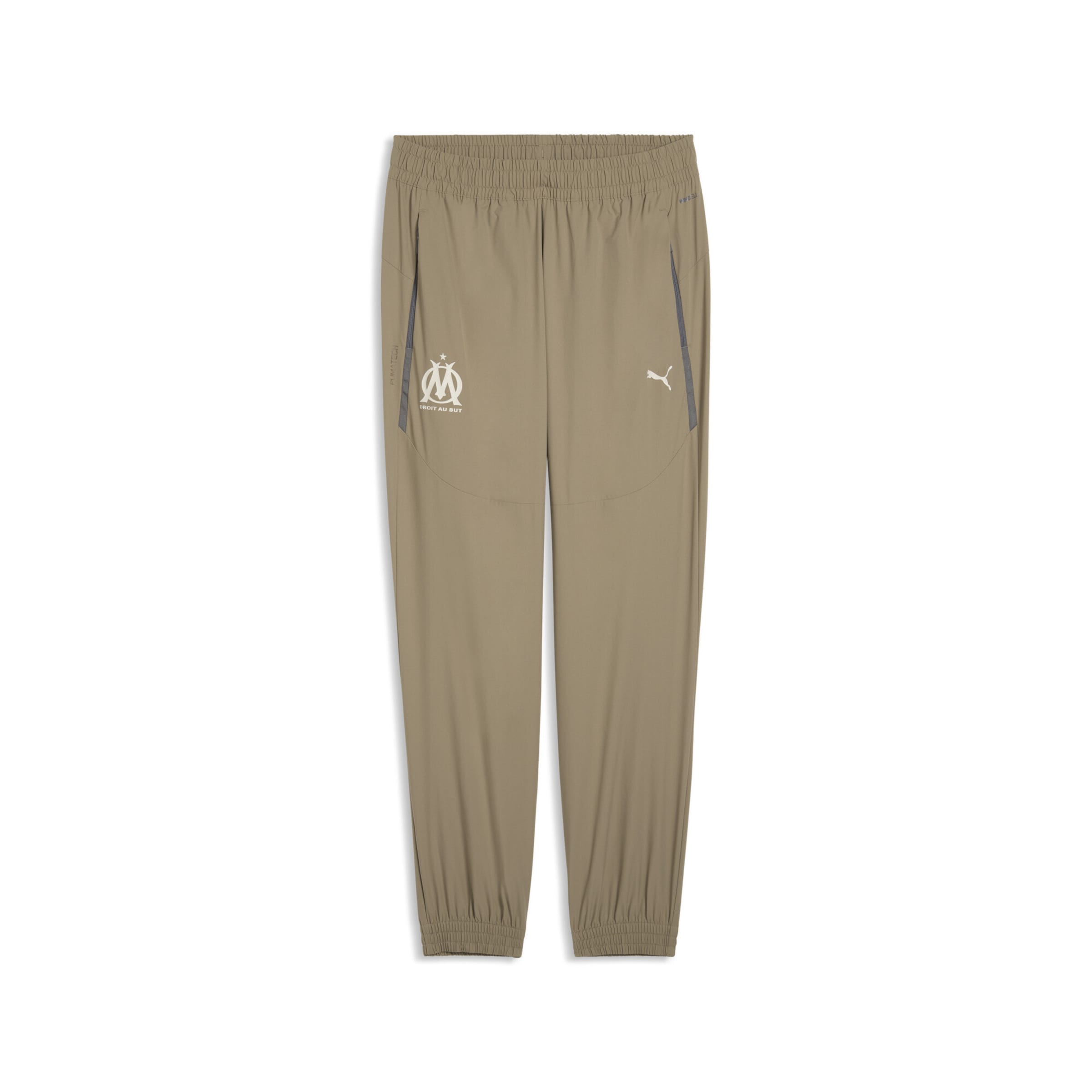 PUMA Regular Workout Pants 'Olympique de Marseille' in Green: front