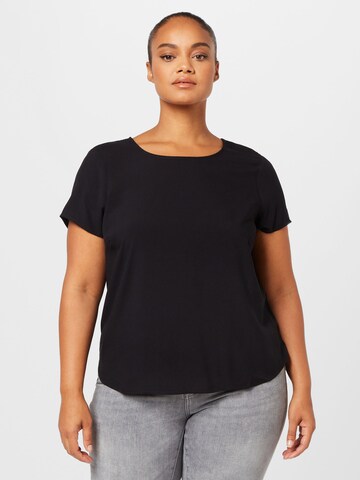 Vero Moda CurveBluza 'CEASY JOY' - crna boja: prednji dio