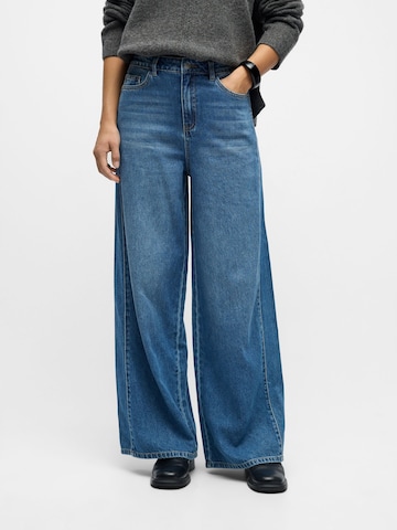 Wide Leg Jean 'OBJMoji' OBJECT en bleu : devant
