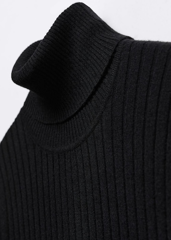 MANGO Pletena obleka 'Goletin' | črna barva