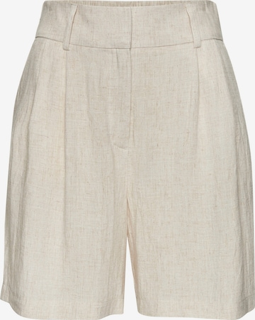 smėlio LASCANA Laisvas Klostuotos kelnės: priekis