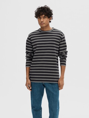 SELECTED HOMME Sweatshirt 'SHAWN' i blå: framsida