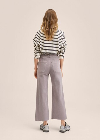 MANGO Wide leg Jeans 'Catherin' in Grey