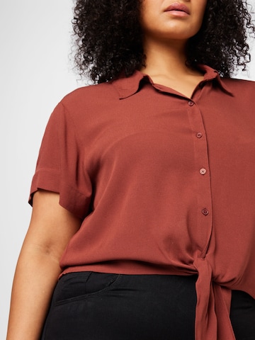 ABOUT YOU Curvy Blouse 'Cornelia' in Brown