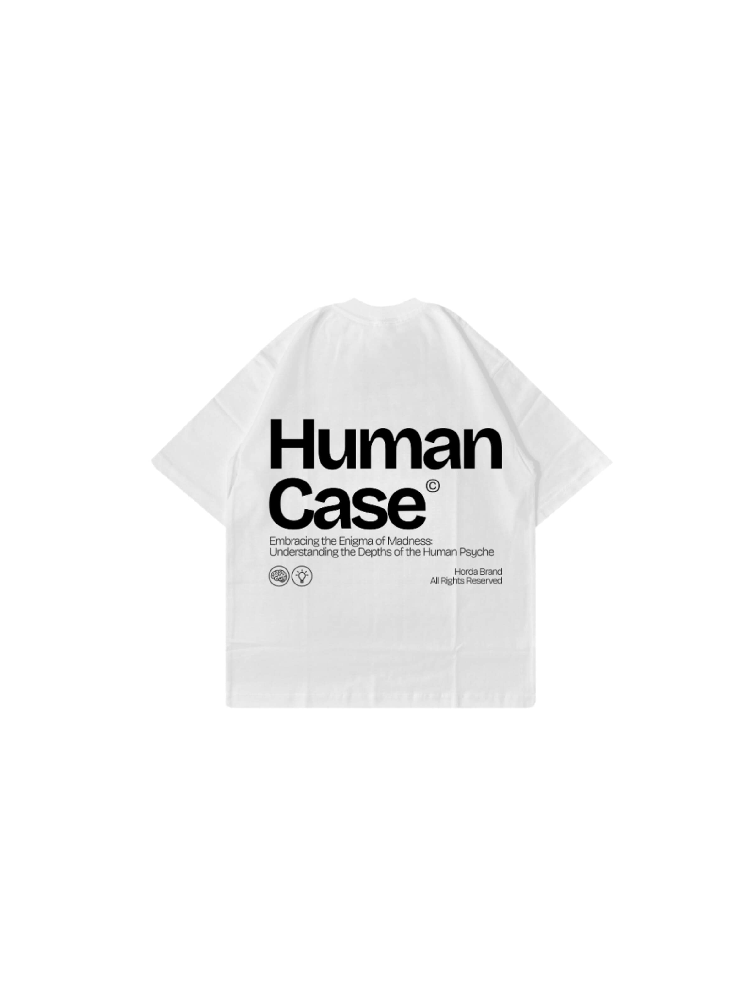 Horda Shirt 'T-shirt Bianca Boxy Fit Oversize 220 Gsm Made in Italy Human Case' in White