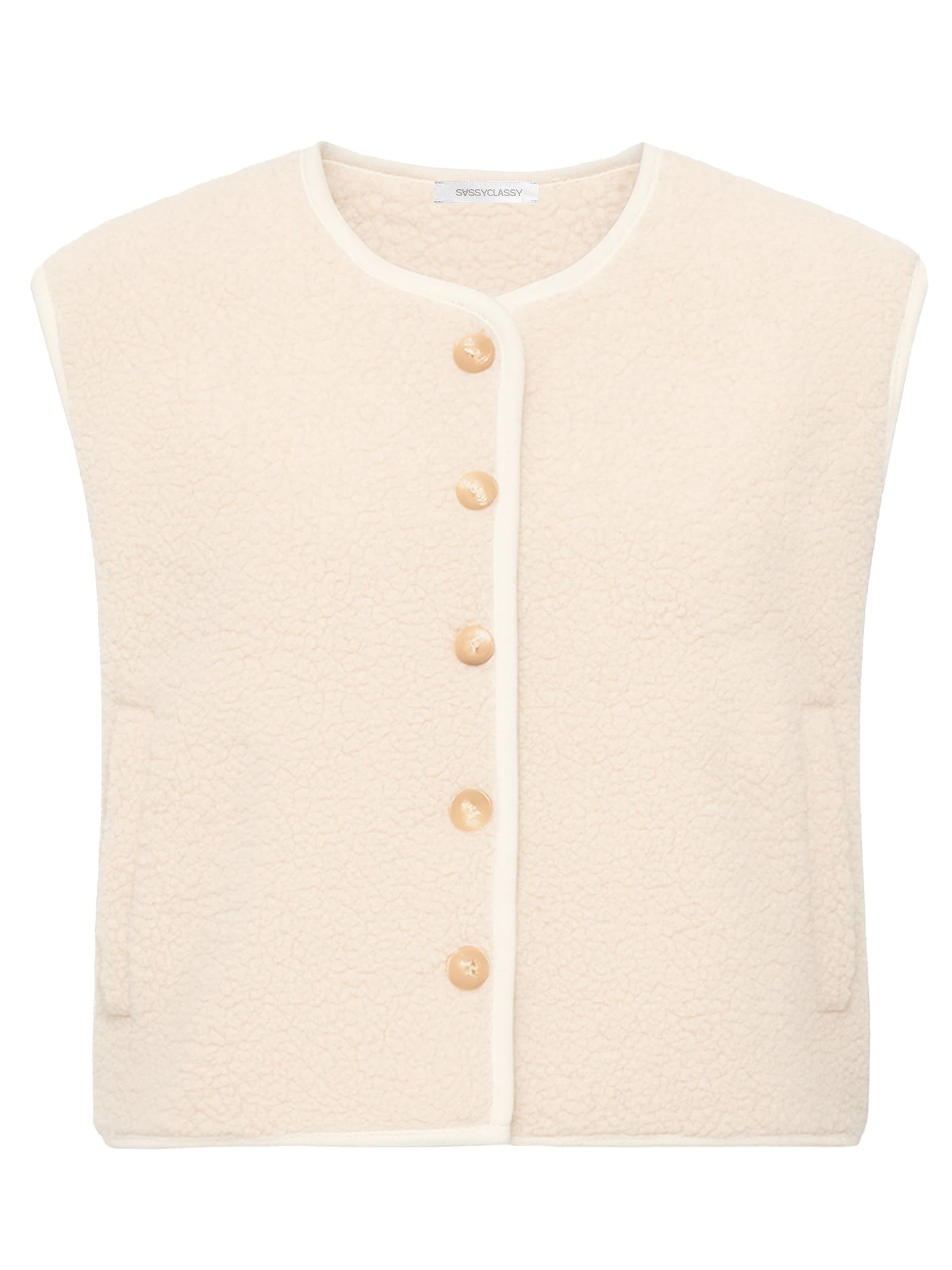 SASSYCLASSY Weste‌‌ in Beige: Vorderseite