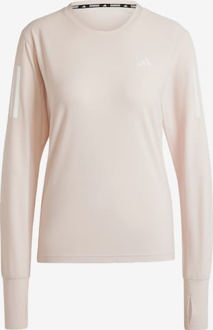 ADIDAS PERFORMANCE - Camisa funcionais 'Own The Run' em rosa: frente