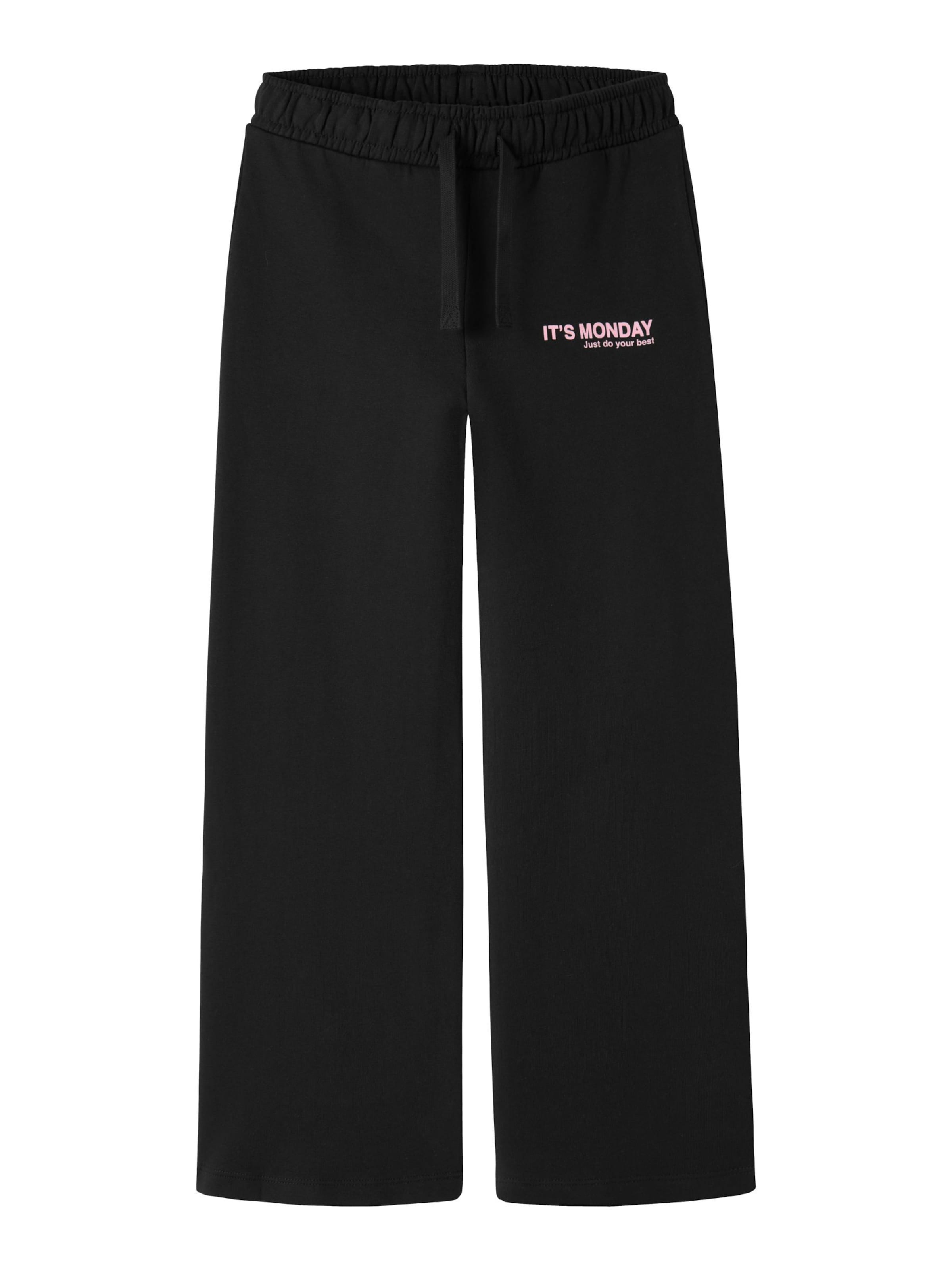 NAME IT - Pantalón en negro: frente