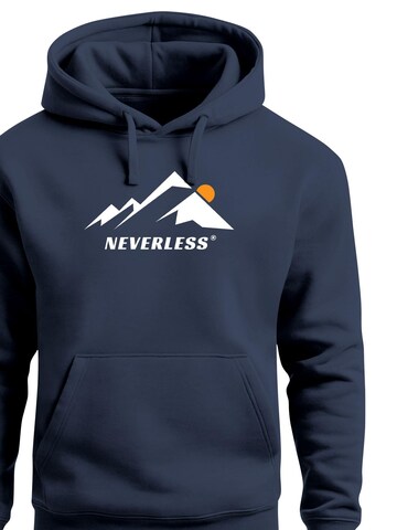 Neverless Sweatshirt 'Minimalistic Mountain'‌‌‌‌‌‌‌‌ in Blau