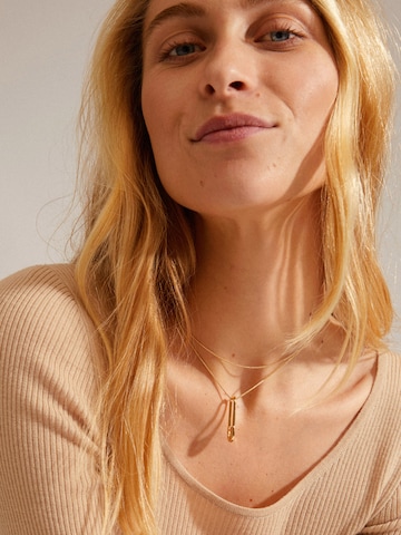 Pilgrim Necklace 'PACE' in Gold