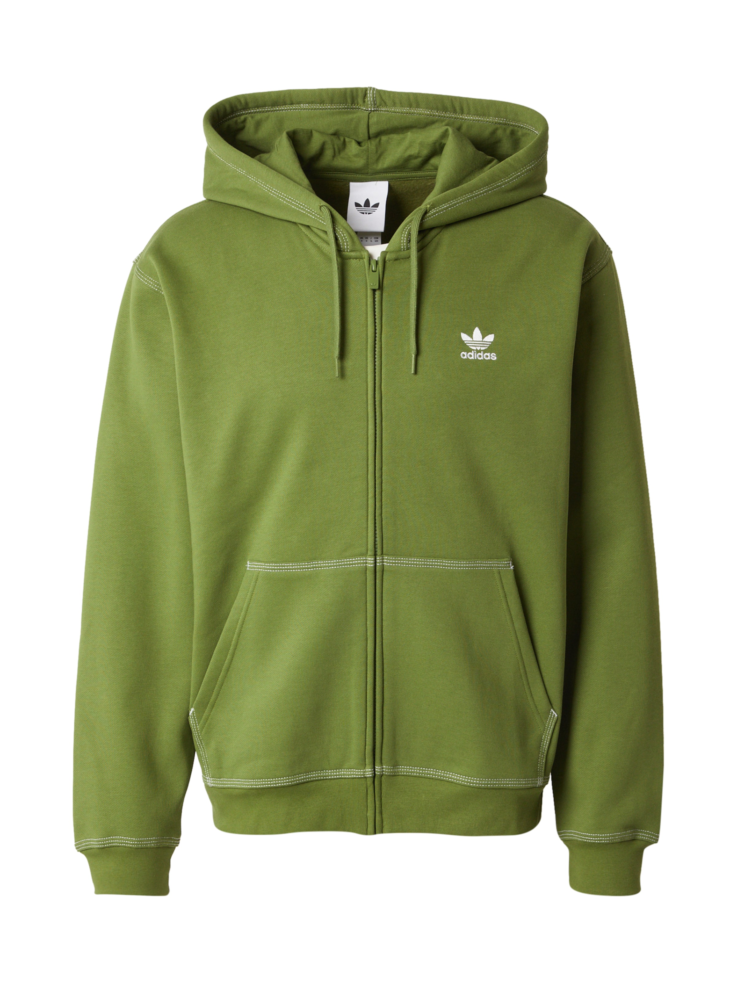 ADIDAS ORIGINALS Кофта на молнии 'ESSENTIALS' в Зеленый, Обзор товара