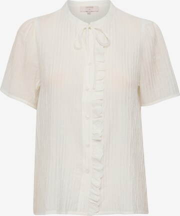 Cream Blus 'Rucca' i vit: framsida