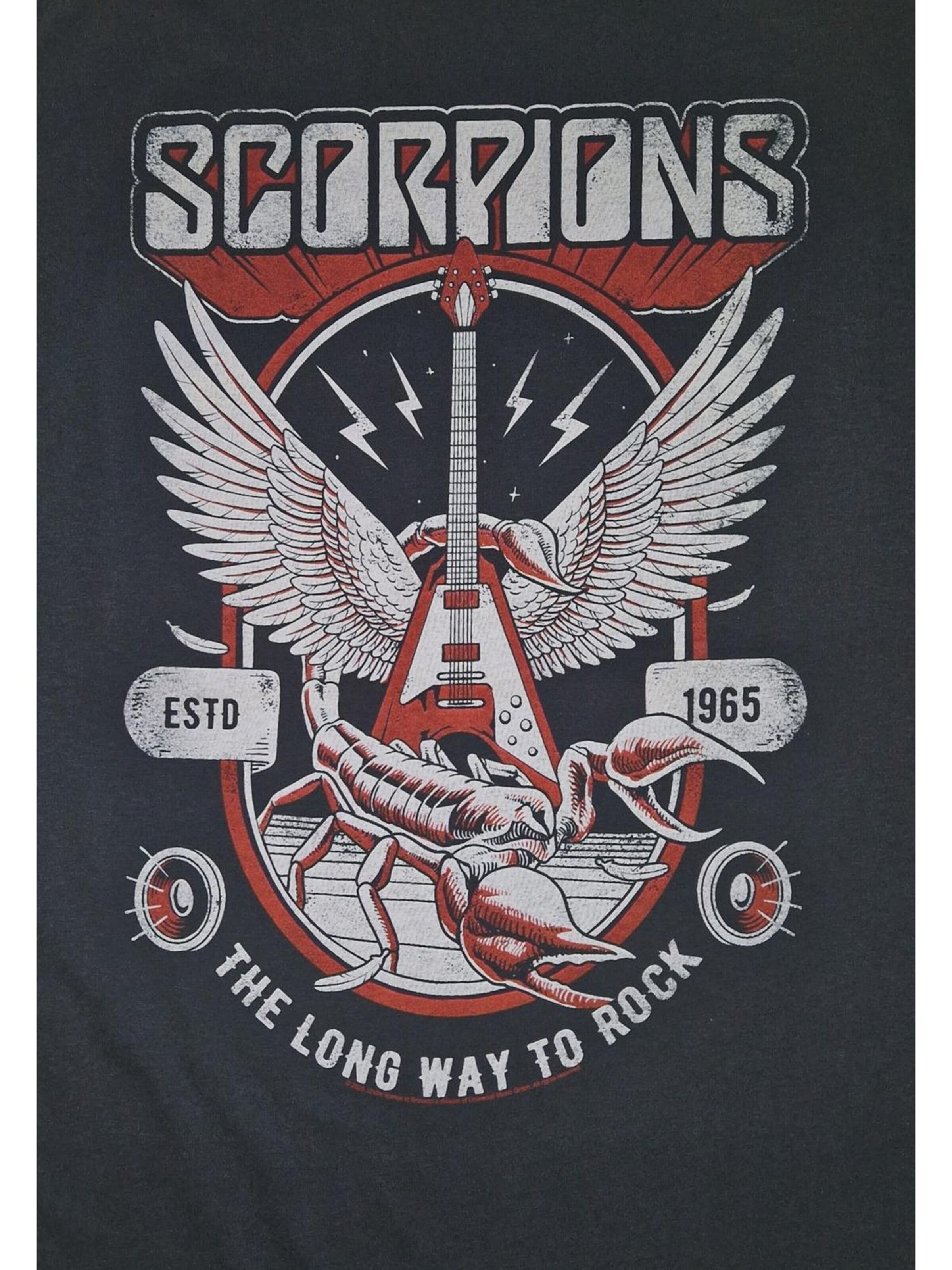 Scorpions - Camiseta 'Scorpions The long way to rock T-Shirt' en negro