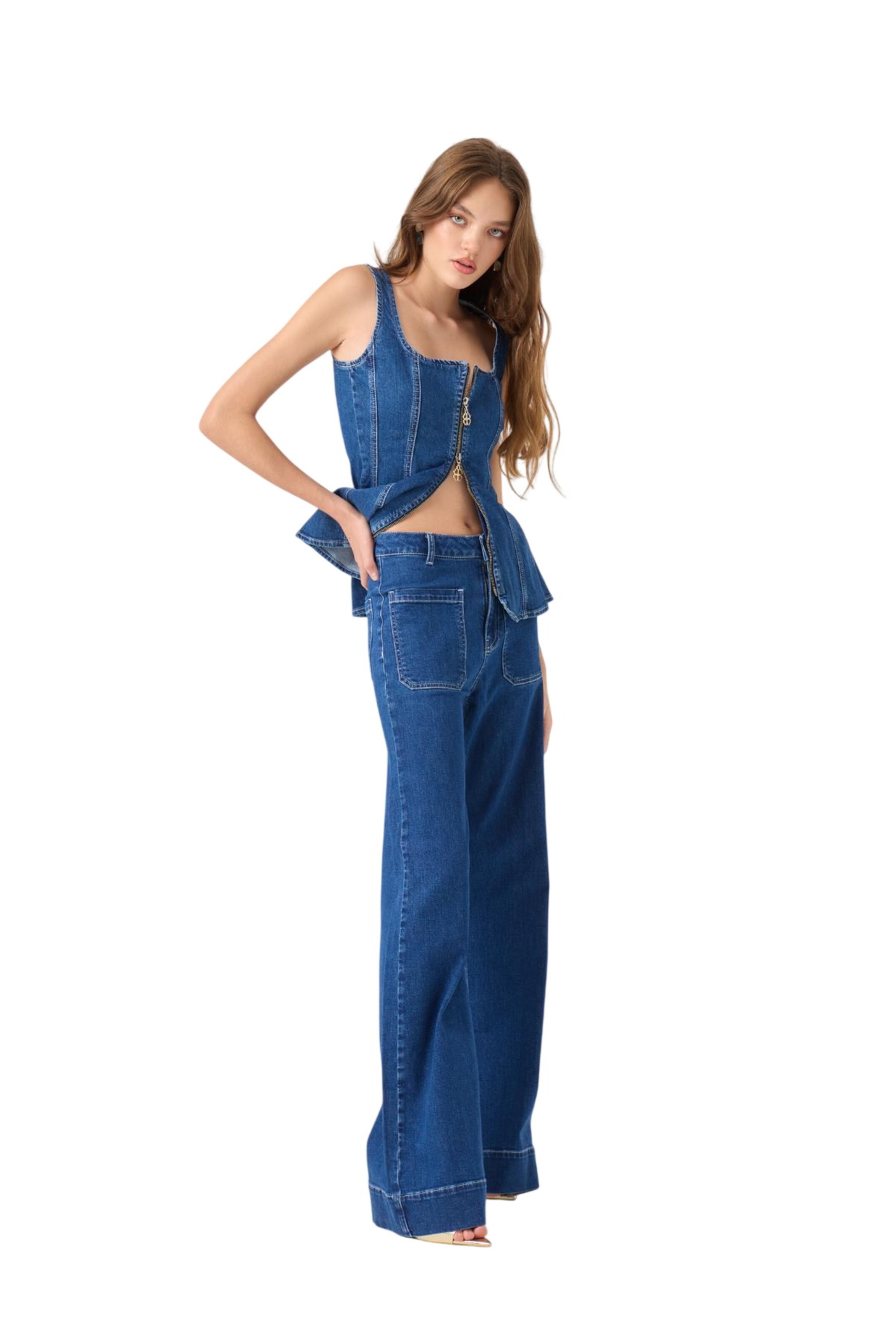 HOLLY LOLLY Flared Jeans in Blauw
