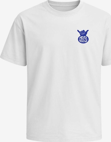 Neverless Shirt 'Vacation mode on' in White: front