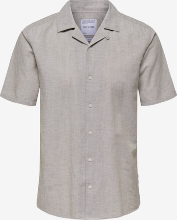Only & Sons Slim fit Button Up Shirt 'Cantley' in Grey: front