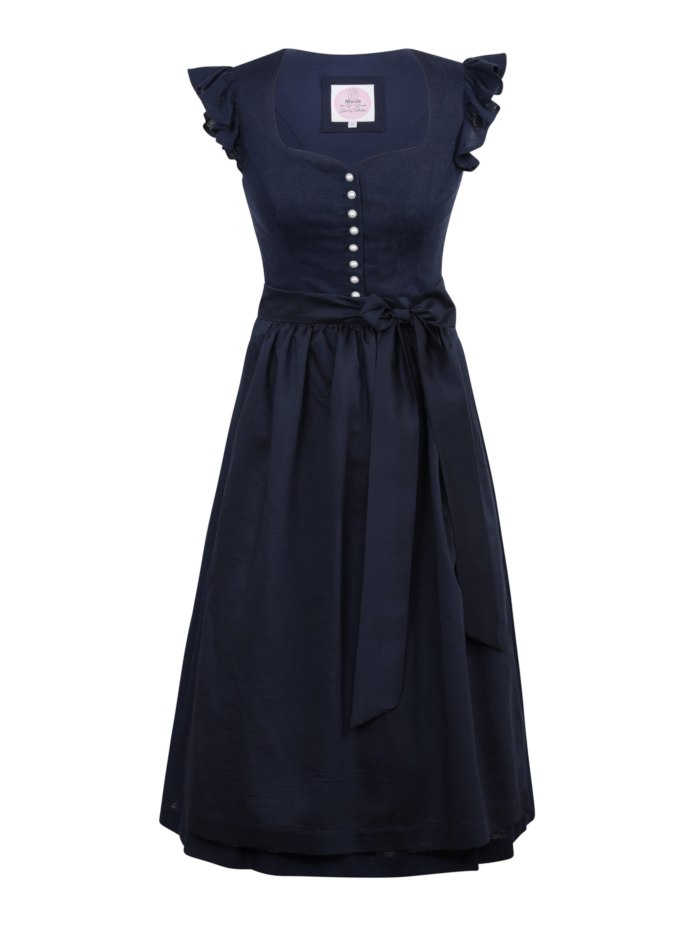 MARJO Dirndl 'Eugendorf' in Blauw: voorkant