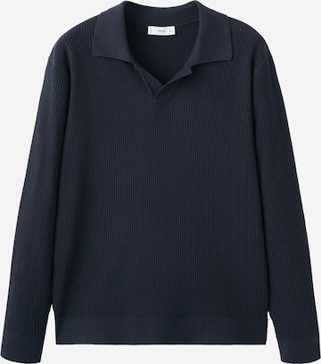 MANGO MAN Sweter 'ANTIGUAS' w kolorze niebieski: przód