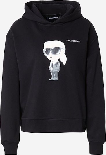 Karl Lagerfeld Collegepaita 'IKON' värissä beige / musta / valkoinen, Tuotenäkymä