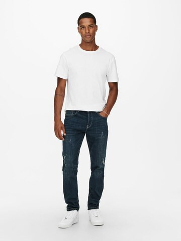 Coupe slim Jean 'Avi' Only & Sons en bleu