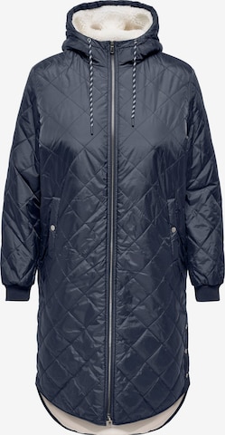 ONLY Carmakoma Pitkä talvitakki 'CARNew Sandy' värissä sininen: etupuoli