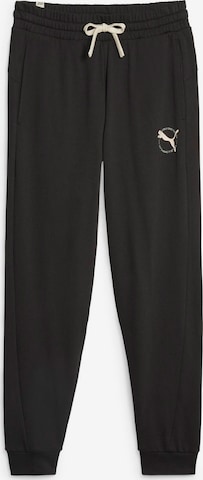 PUMA Tapered Sportbroek in Zwart: voorkant