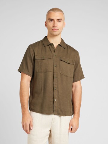 Only & Sons Regular fit Button Up Shirt 'KARI' in Green: front