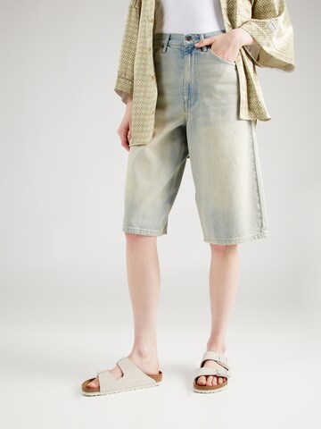 TOPSHOP Wide Leg Shorts in Blau: Vorderseite