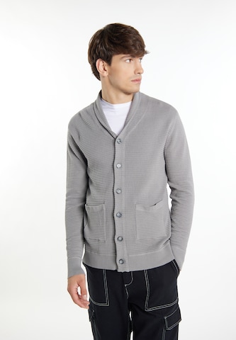 Vestes en maille MO en gris : devant